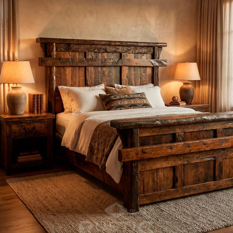 Rustic Custom Beds Barnwood Bed Frames - Etsy