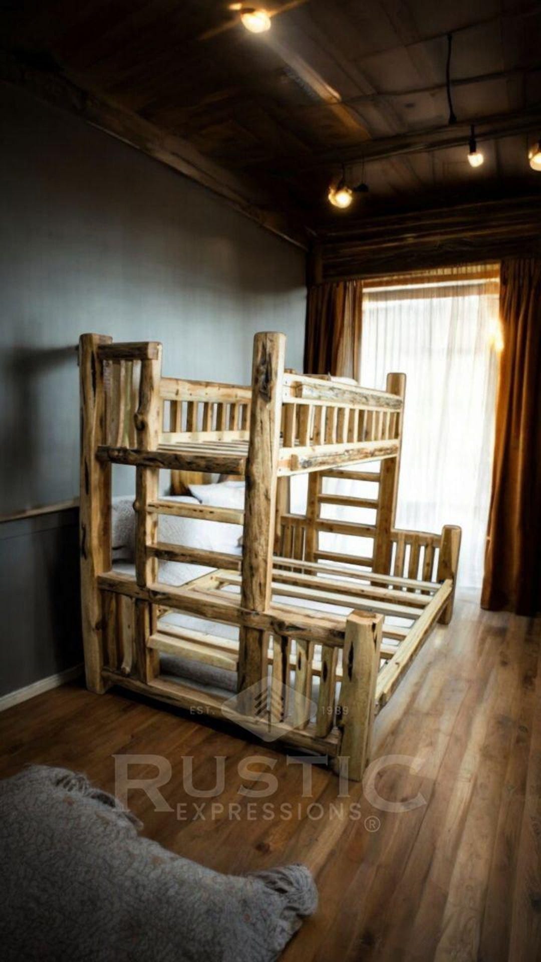 Cedar Log Bunk Beds Rustic Cedar Bunk Beds Solid Wood Bunk Bed Frame