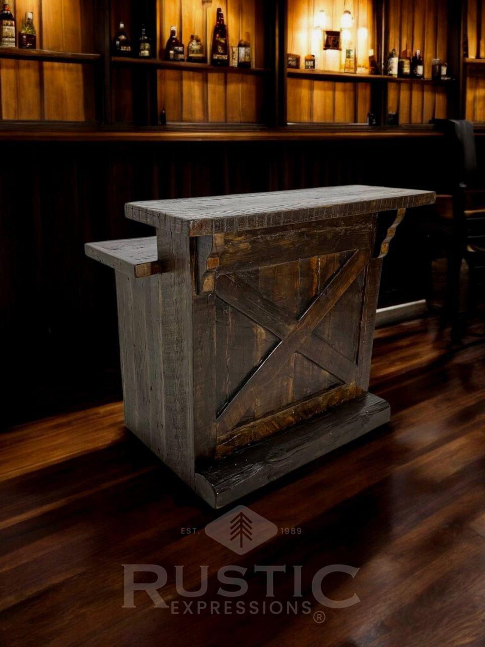 Old Fashion Bar, Handmade Rustic Bar for Home, Vintage Industrial Bar ...