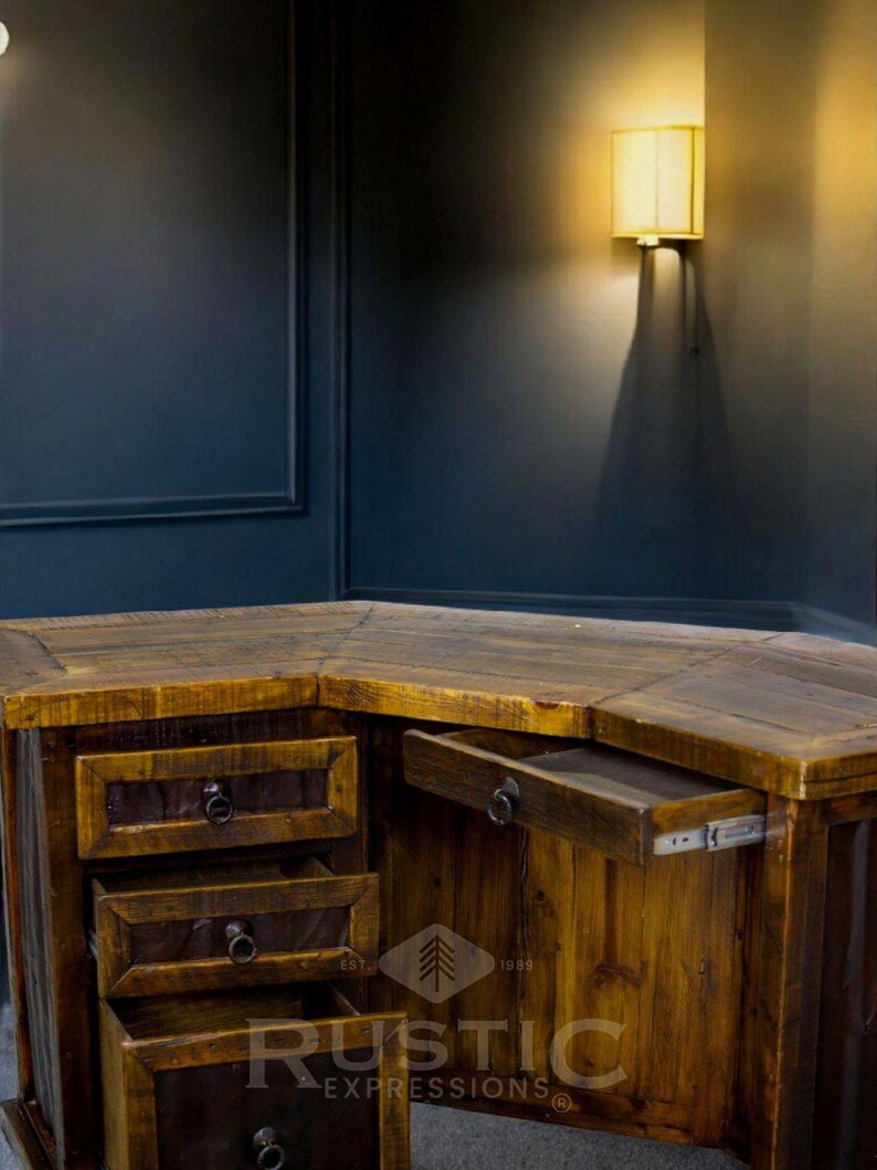 Workdesk Angel Old Fashion Angel Desk, Handmade Old Fashion Wooden Office Table ...
