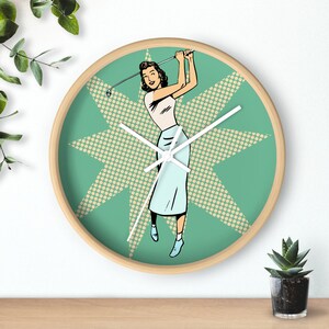 Ladies Golfer Wall Clock zdjęcie 6