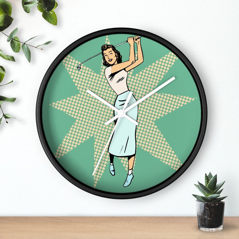 Ladies Golfer Wall Clock zdjęcie 2