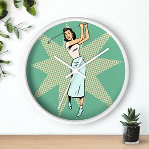 Ladies Golfer Wall Clock zdjęcie 4