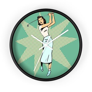 Ladies Golfer Wall Clock zdjęcie 9