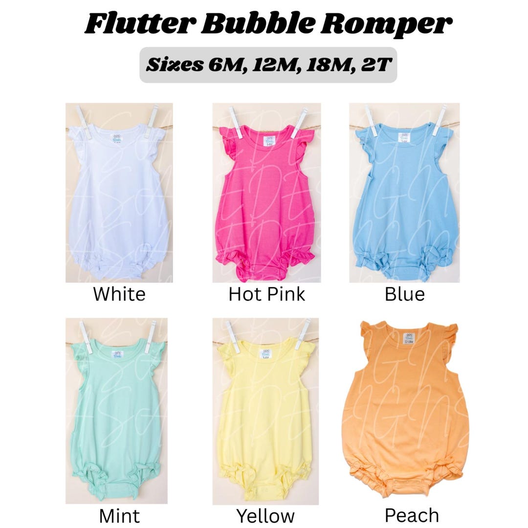 ARB Flutter Bubble Romper Color Chart, Bubble Romper Color Chart ...