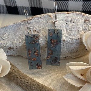 Small Emerald Resin Earrings