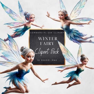Winter Fee-Clipart-Fantasy Frost Feen-Märchen Magie PNG