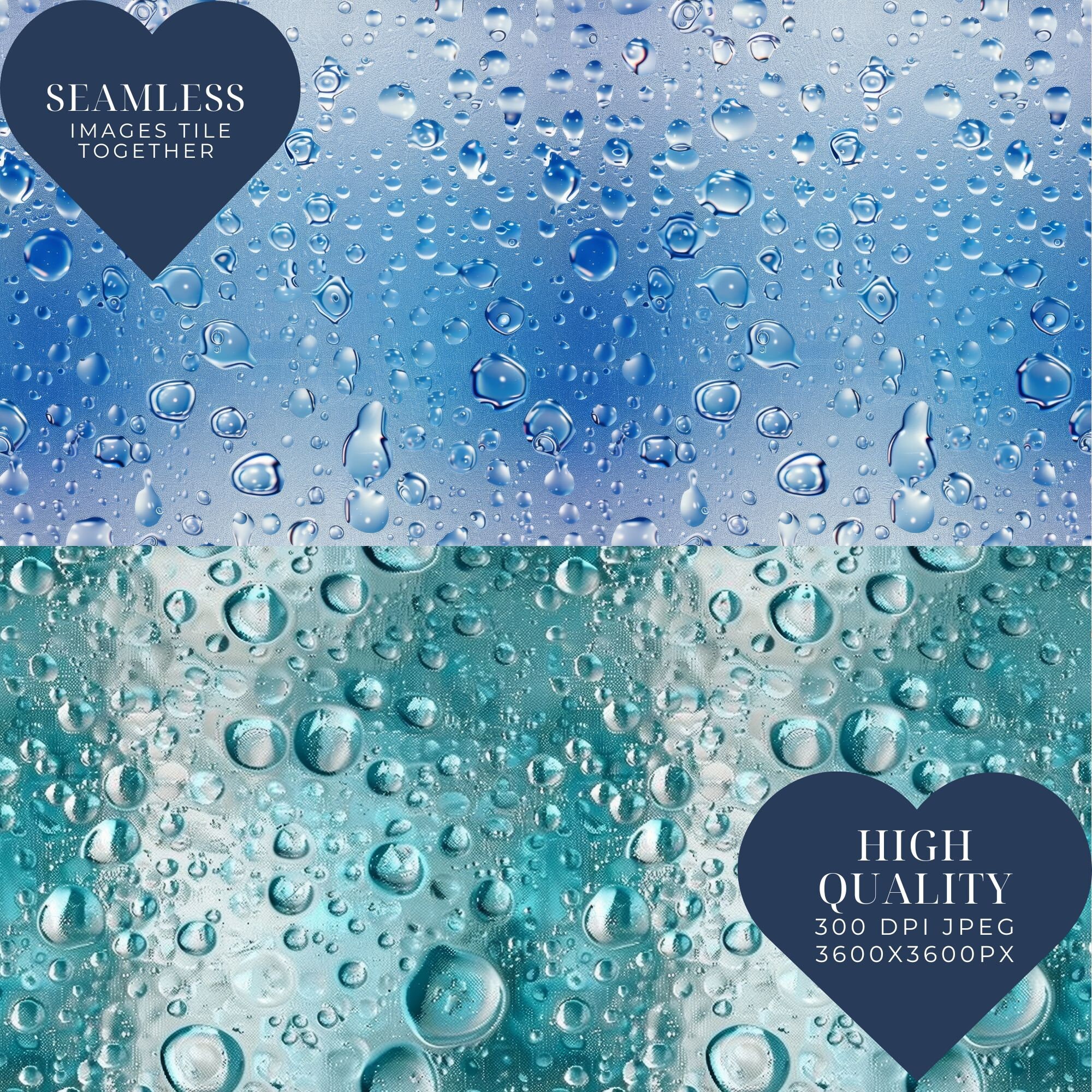 Rain Drops Seamless Digital Paper Patterns-commercial Use-scrapbook ...