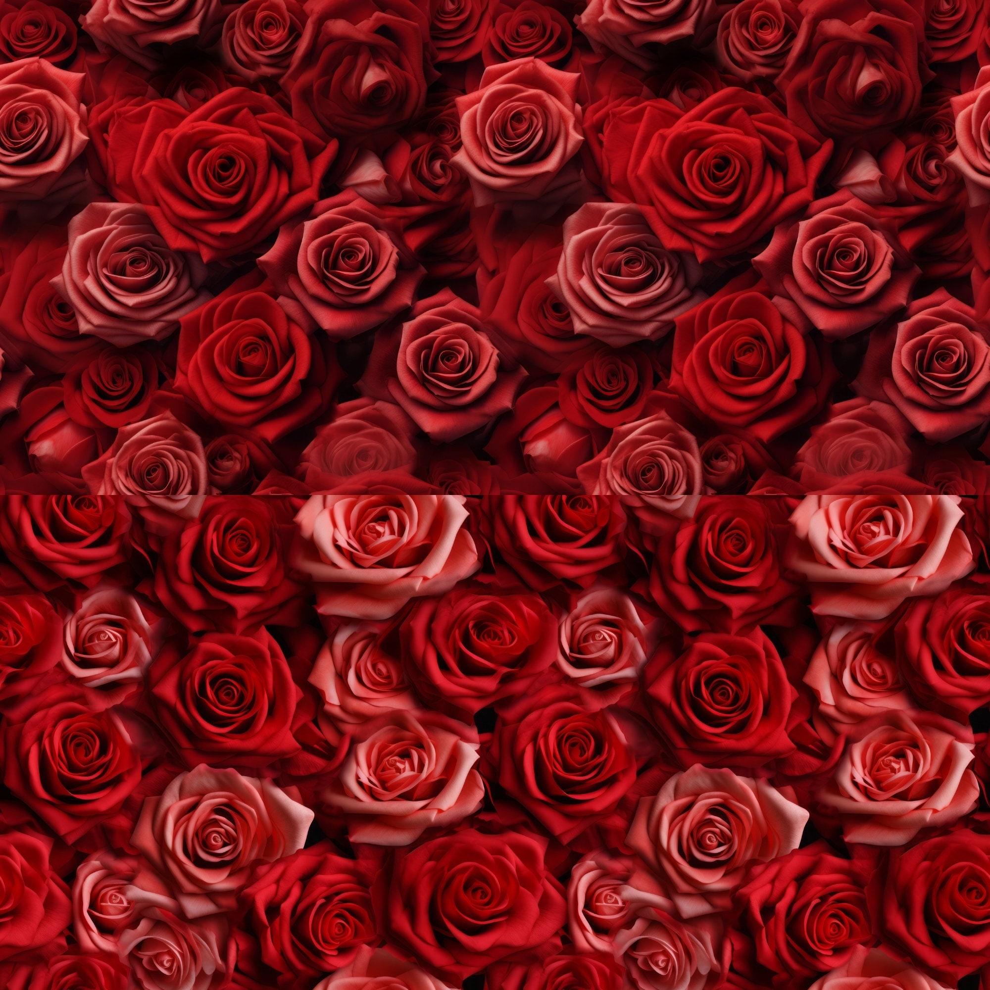 Red Roses Seamless Digital Paper: Floral Backgrounds (digital Download ...