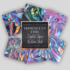Schillernde digitale Papiere-Clipart-JPEG-Holographische Folie Texturen-Kommerzielle Nutzung-Muster-Scrapbook-Hintergrund Kunst-Metallic-Marmor