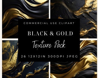 Black & Gold Foiling Background Texture Pack -JPEG Images - Commercial Use-12x12in-digital paper Clipart-Scrapbook-background clip art