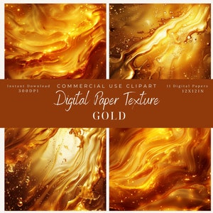 Gold Splash Background Texture Pack -JPEG Bilder-Kommerzielle Nutzung-12x12in-digitales Papier-Scrapbook-Design Elements Clip Art