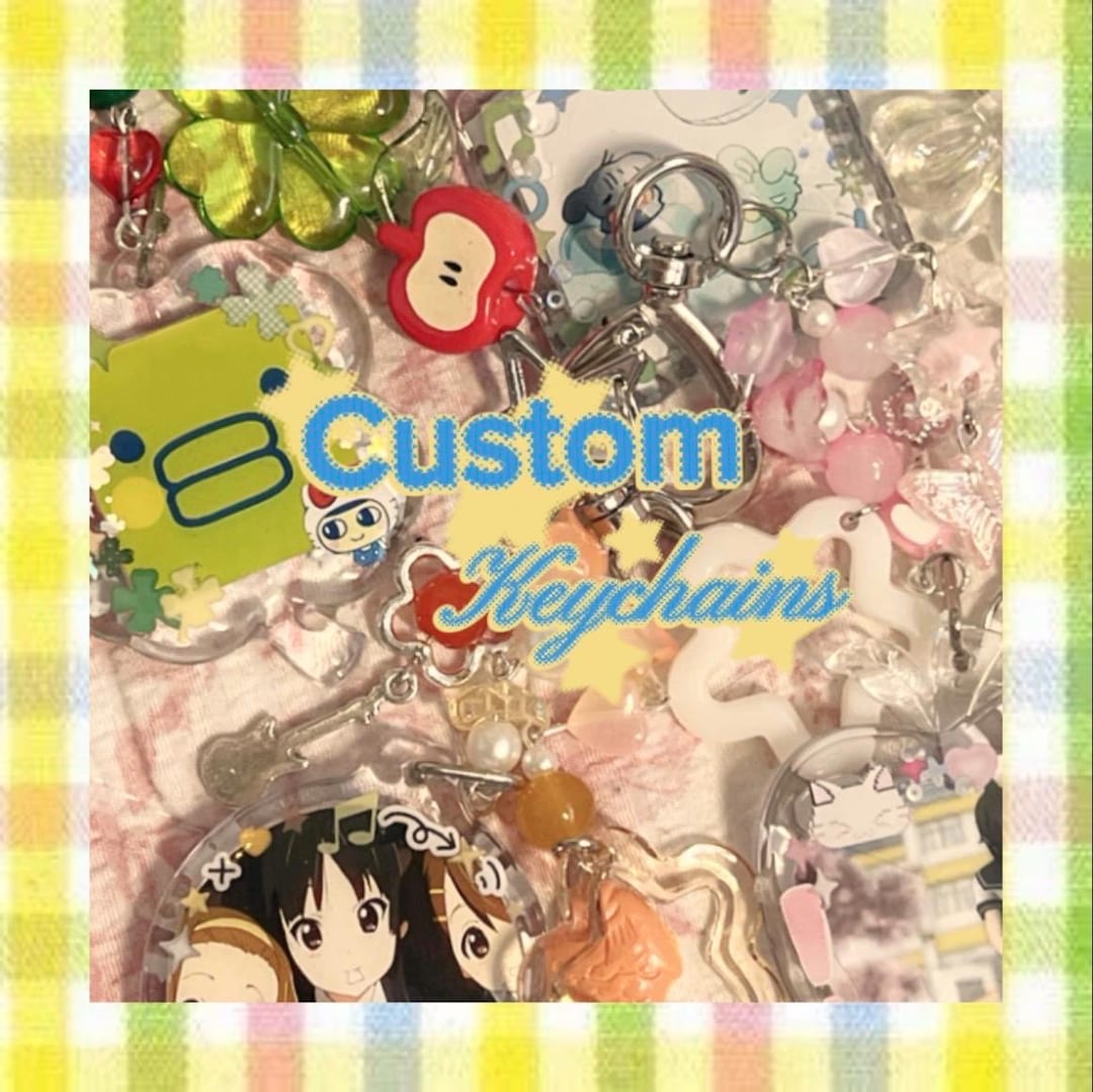 Custom Sticker Decorated Keychain Frames - Etsy