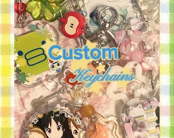 Custom Sticker Decorated Keychain frames