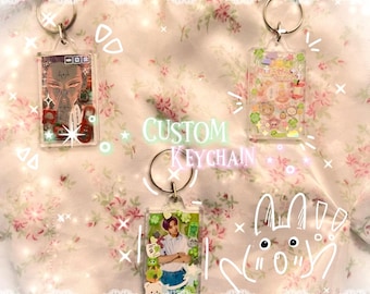Custom Sticker Decorated Keychain frames