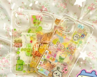 Custom Handmade Sticker Deco Phonecase (read description)