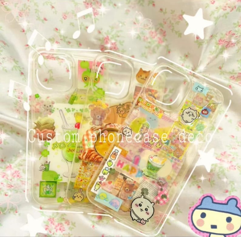 Custom Handmade Sticker Deco Phonecase (read description) image 1