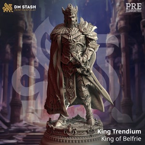 King Trendium - King of Belfrie - 3d Printed Tabletop RPG Miniature