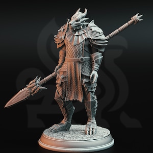 Knights of the Dragon - Spear Variant - 3d Printed Tabletop RPG Miniatures