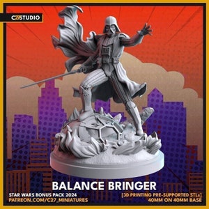 Darth Vader - Star Wars Fan Art - Shatterpoint - 3d Printed TTRPG Miniature