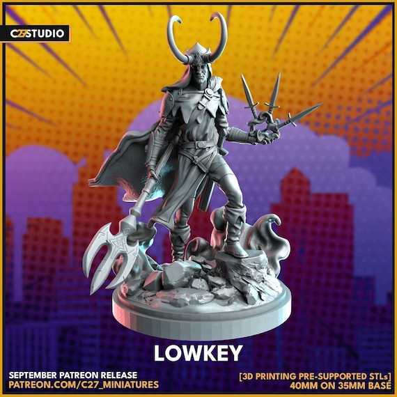 Loki - Marvel Fan Art - Crisis Protocol Miniature - 3d Printed