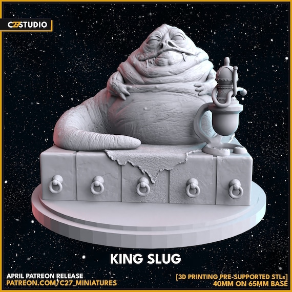 Jabba the Hutt - Shatterpoint - Star Wars Fan Art - 3d Printed