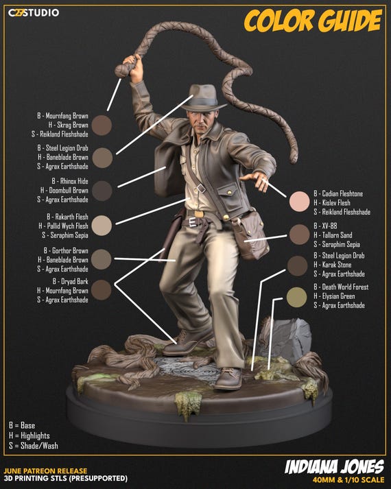 Indiana Jones - 3d Printed TTRPG Miniature - Etsy