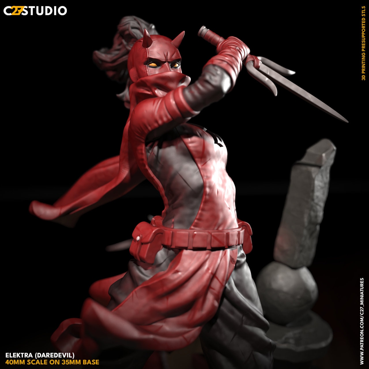 Marvel Comics Elektra as Daredevil PVC Gallery Statue | BIG W Marvel Comics Elektra as Daredevil PVC Gallery Statue | BIG W