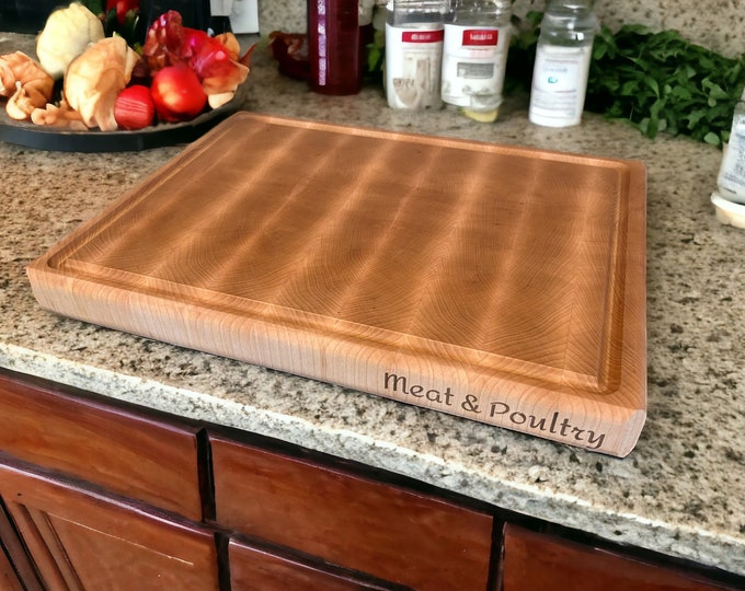Featured listing image: End grain maple cutting board