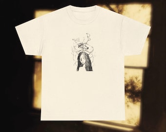 Eu meio que odeio a camiseta gráfica dela, camiseta de arte feminina sombria.
