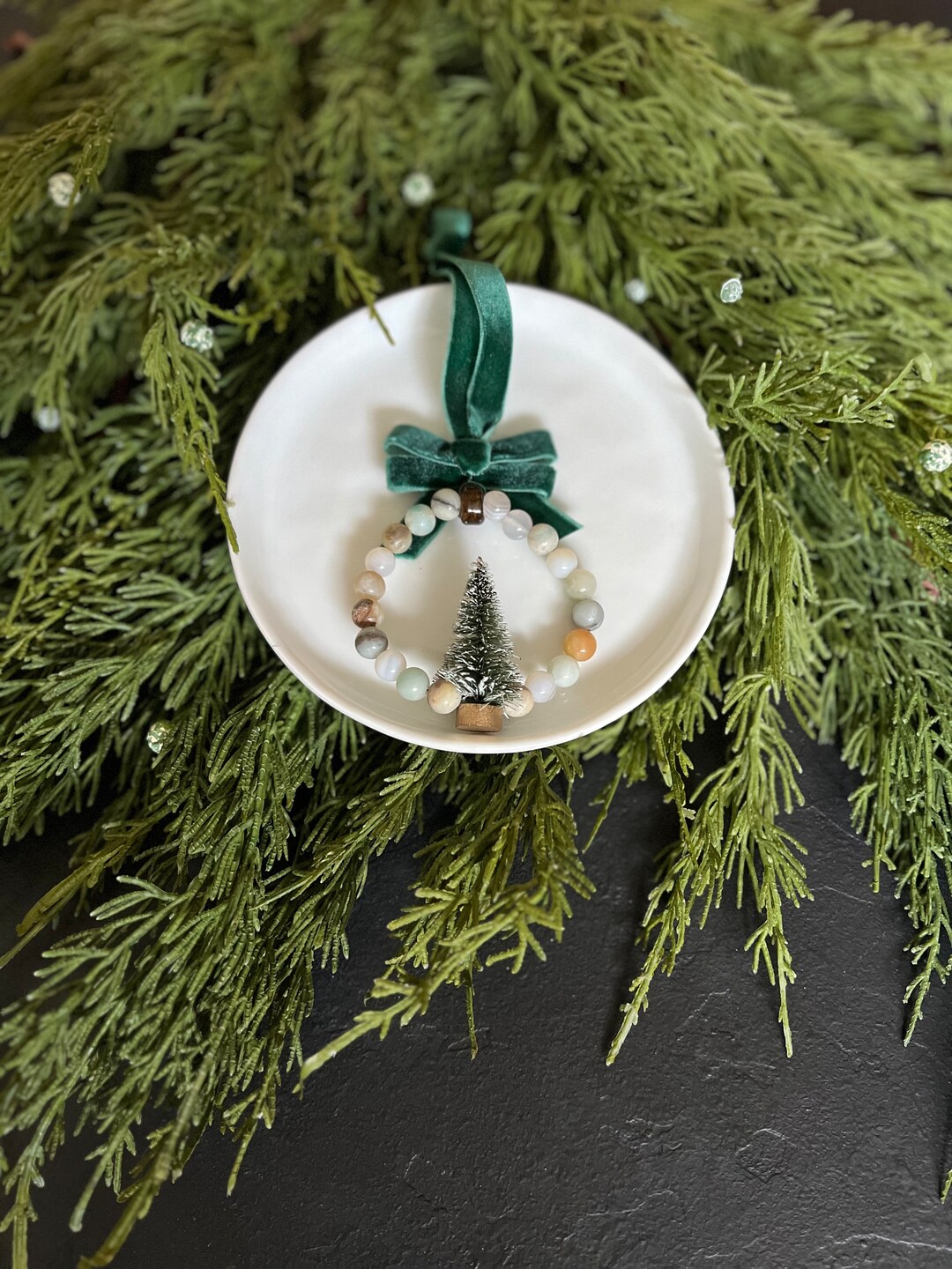 Neutral Wreath Ornaments, Christmas Ornaments Handmade, Christmas Tree
