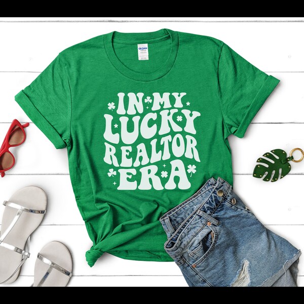 St Paddy's Realtor Unisex Heavy Cotton Tee, St. Patrick's Realtor TShirt, KIss me I'm Irish