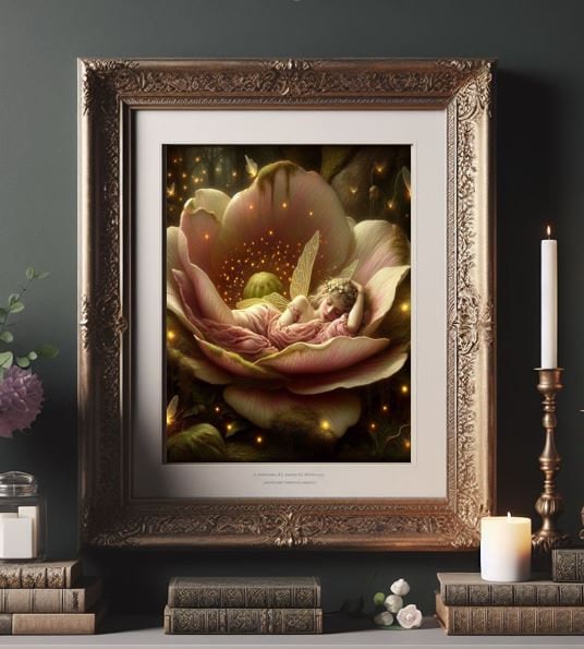 Fairy Sleeping in a Flower Fairy Tale Hans Christian Andersen