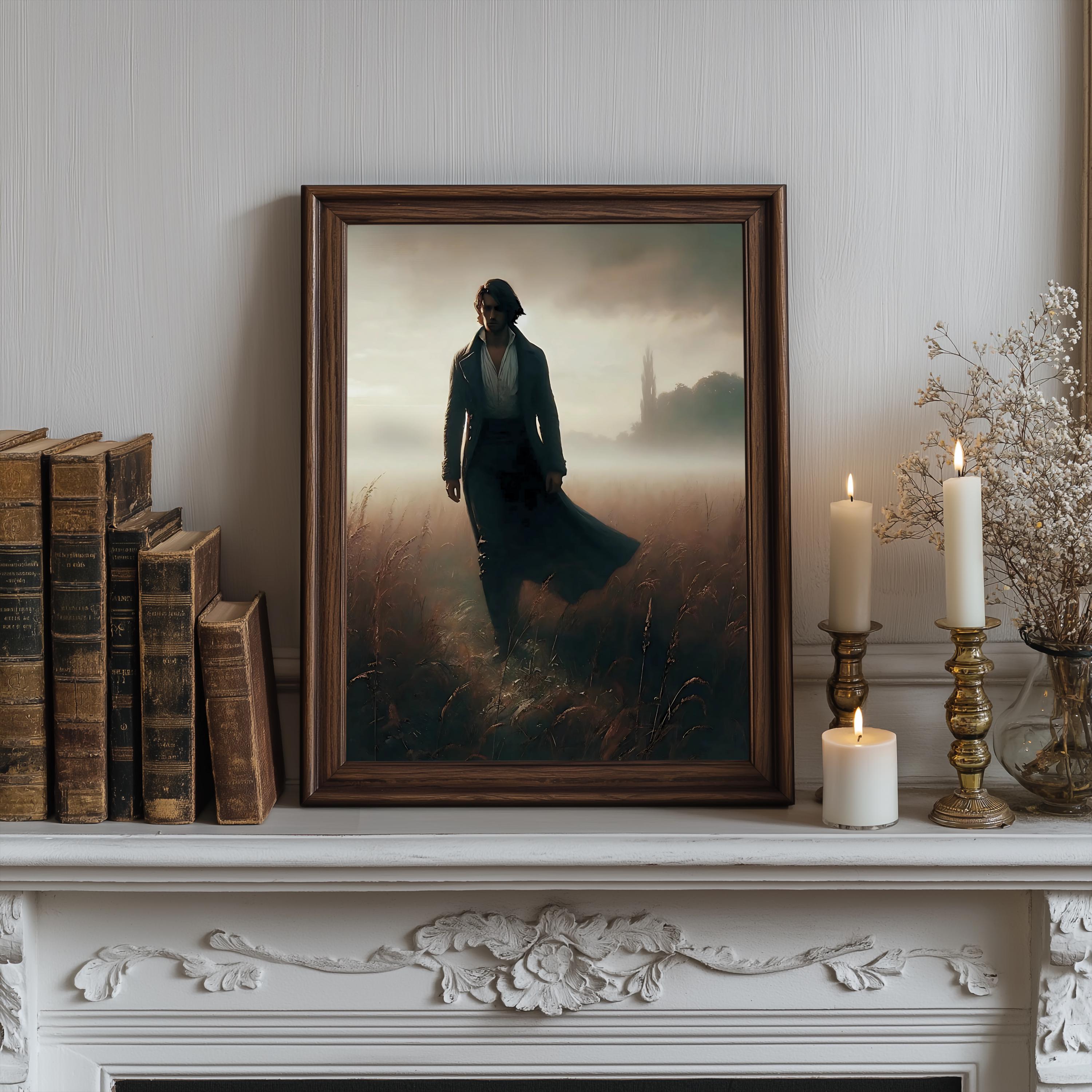 Mr. Darcy, Stolz und Vorurteil, Jane Austen Buch, Filmszene Feldspaziergang, Wand Kunst Bücherwurm Porträt Plakat Malerei Druck