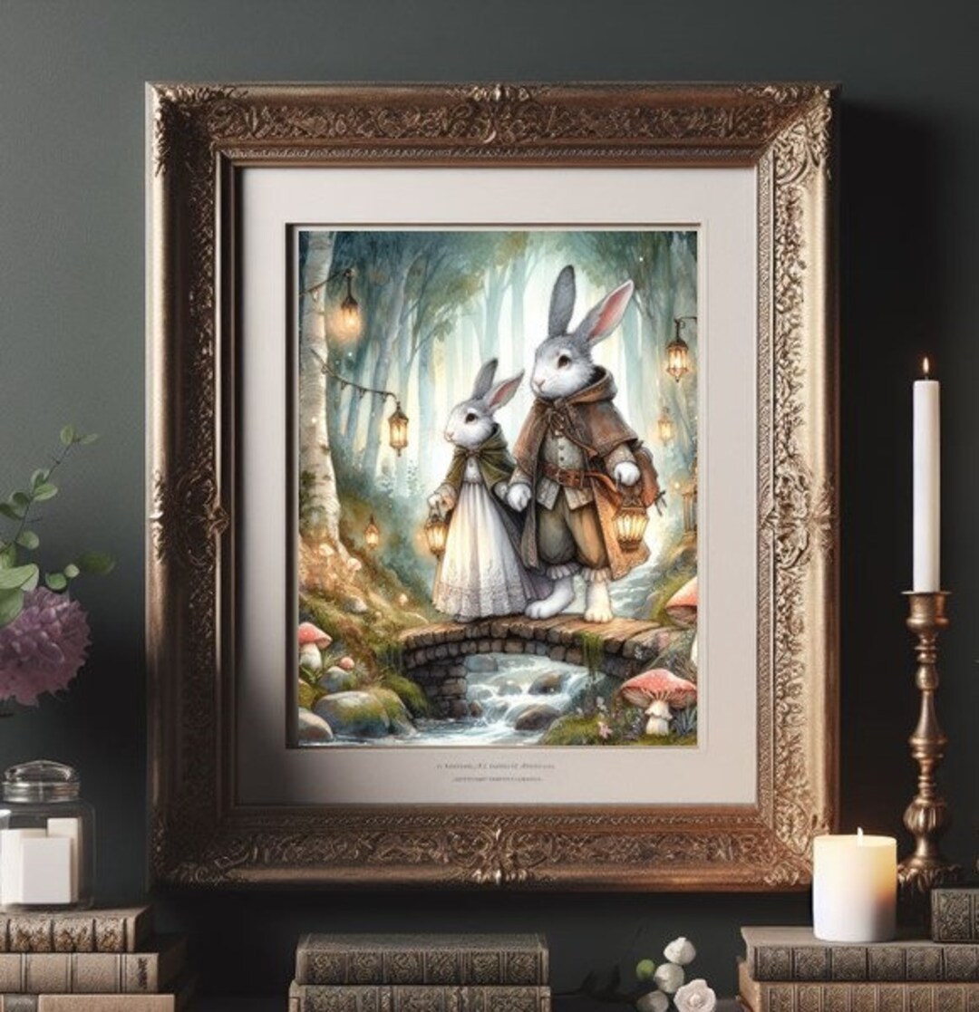 Magical Forest Bunny Peter Rabbit Spring Easter Woodland Creatures ...