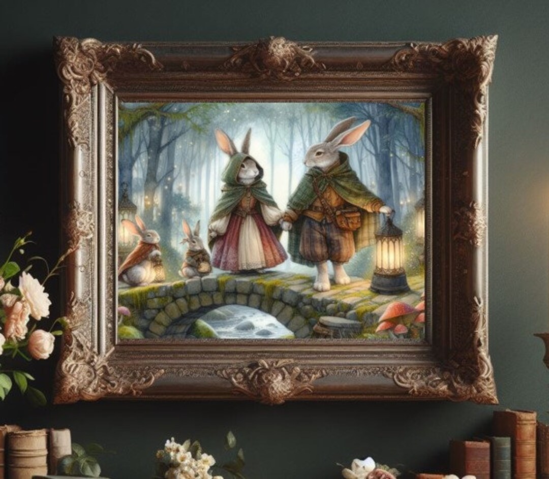 Magical Forest Bunny Peter Rabbit Spring Easter Woodland Creatures ...