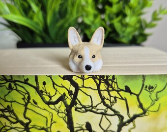 Corgi Bookmark - Dog Lovers Bookmark - Puppy Dog Bookmark - Bookmark for Kids - Cozy Gift - Booklover Gift - Handmade - Page Separator