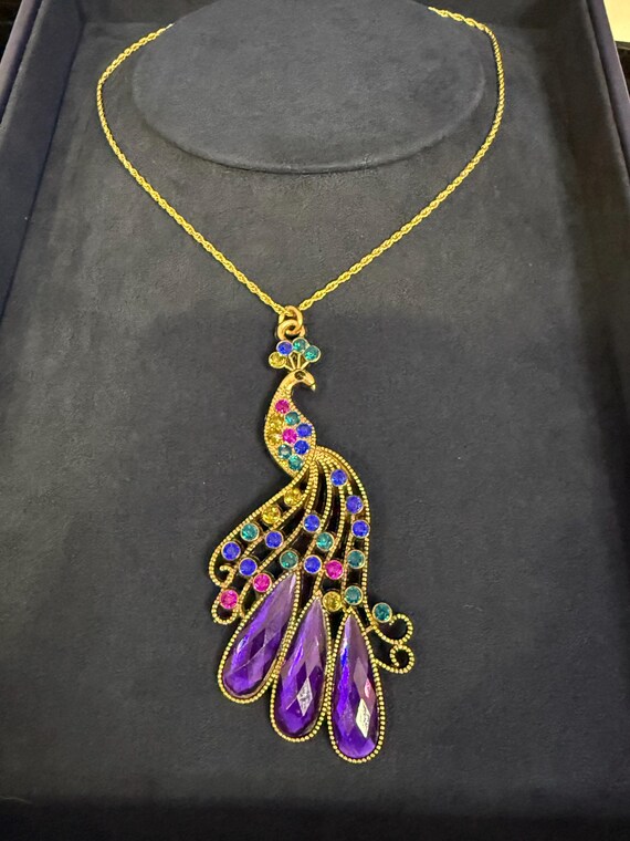 Peacock Statement Necklace - image 5