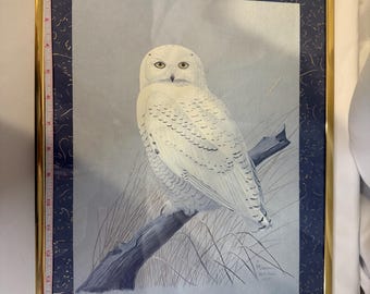 Signed & Numbered White Owl Print by Zella Schultz - Limited Edition