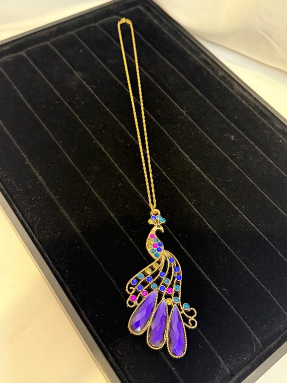 Peacock Statement Necklace - image 3