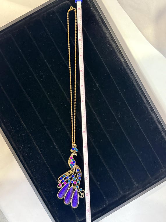Peacock Statement Necklace - image 4