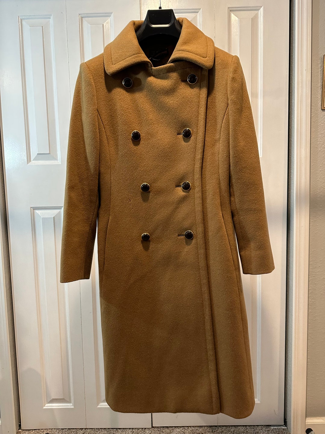 Women's Vintage Camel Wool Peacoat Etsy