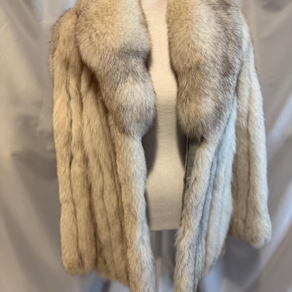Vintage Scandinavian Blue Fox Fur Coat – The Ultimate Winter Luxury