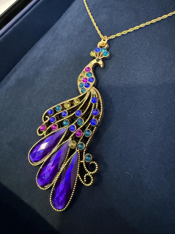 Peacock Statement Necklace - image 7