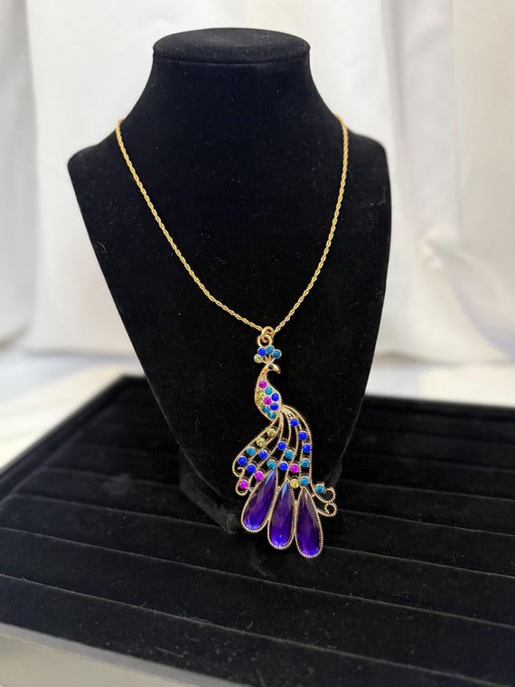 Peacock Statement Necklace - image 2
