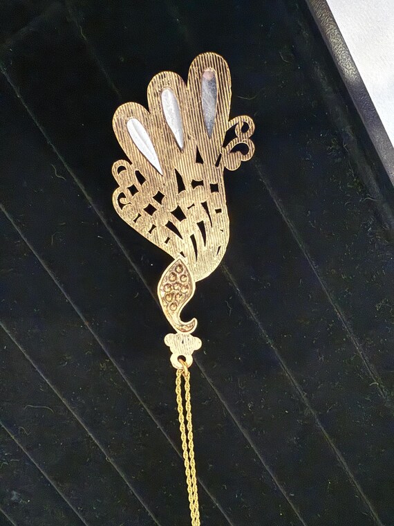 Peacock Statement Necklace - image 9