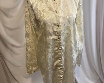 Vintage Victoria’s Secret Silk Champagne Dress/Shirt- Small