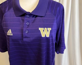 Adidas x Washington Huskies Gold Polo – Men’s Size M