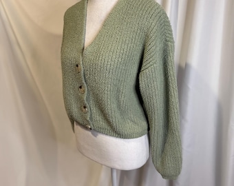 Zara Lightweight Sweater – Soft Green (Petite XS/S)