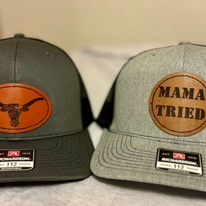 Custom Leather Engraved hat